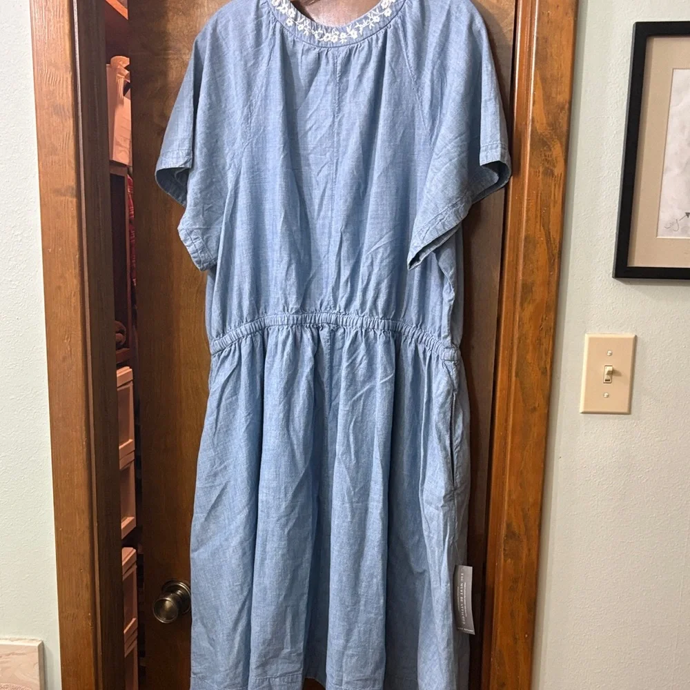 NWT Lane Bryant Light Blue Denim Mid Dress size 22 - Picture 11 of 11